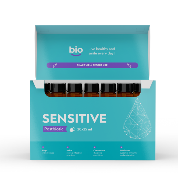 Bibiotic® Sensitive Postbiotic for people with increased sensitivity, 20+1 vials x25 ml