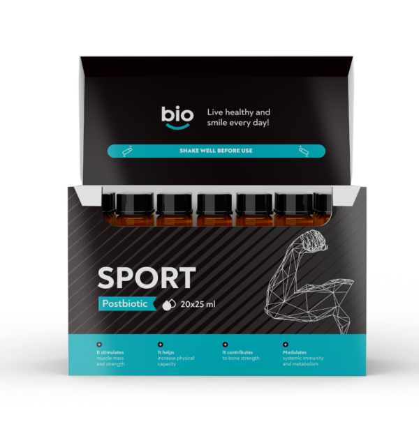 Bibiotic® Sport Postbiotic for athletes, 20+1 vials x25 ml
